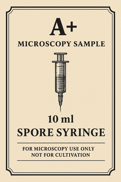 Albino A+  10ml Spore Syringe for Microscopy & Educational Use